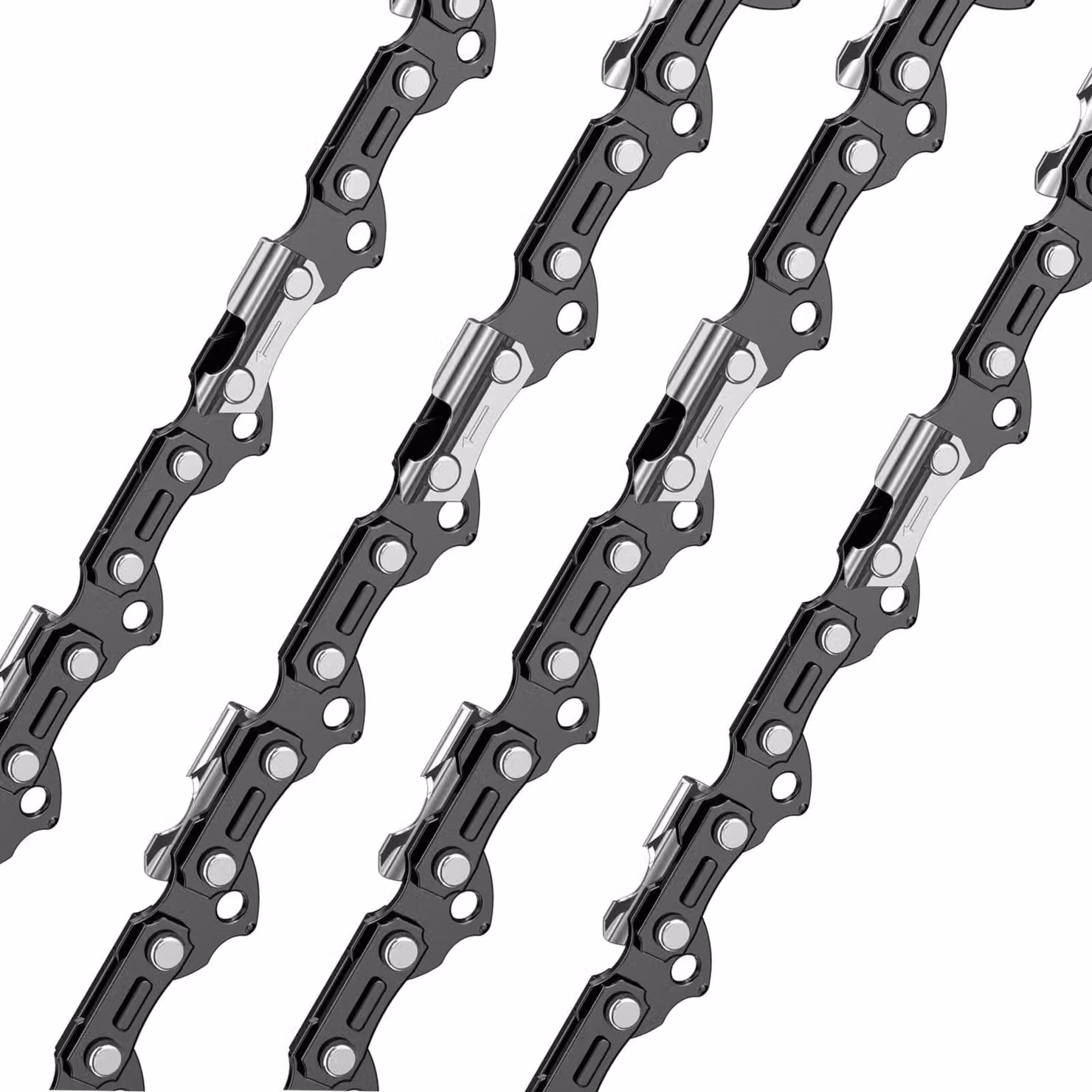 4 catene per motosega, passo 3/8", 60 maglie. 40 cm di catena di trasmissione, spessore 1,6 mm