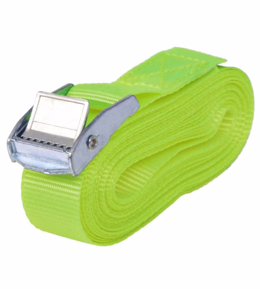 Cinghie 10 pz 0,25 Tonnellate 5mx25 mm Verde Fluo