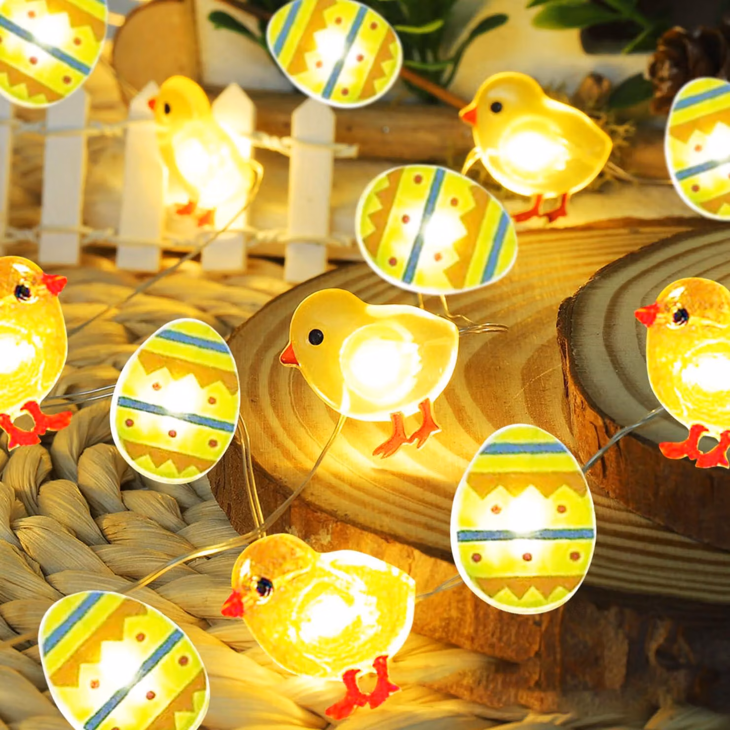 Catena luminosa per interni, lunghezza 3 metri, 30 LED, luce bianco caldo, alimentazione a batteria