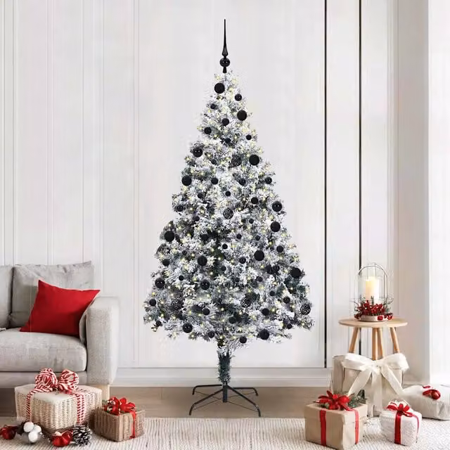 Albero di Natale artificiale moderno bianco vidaXL Altezza: 210 cm