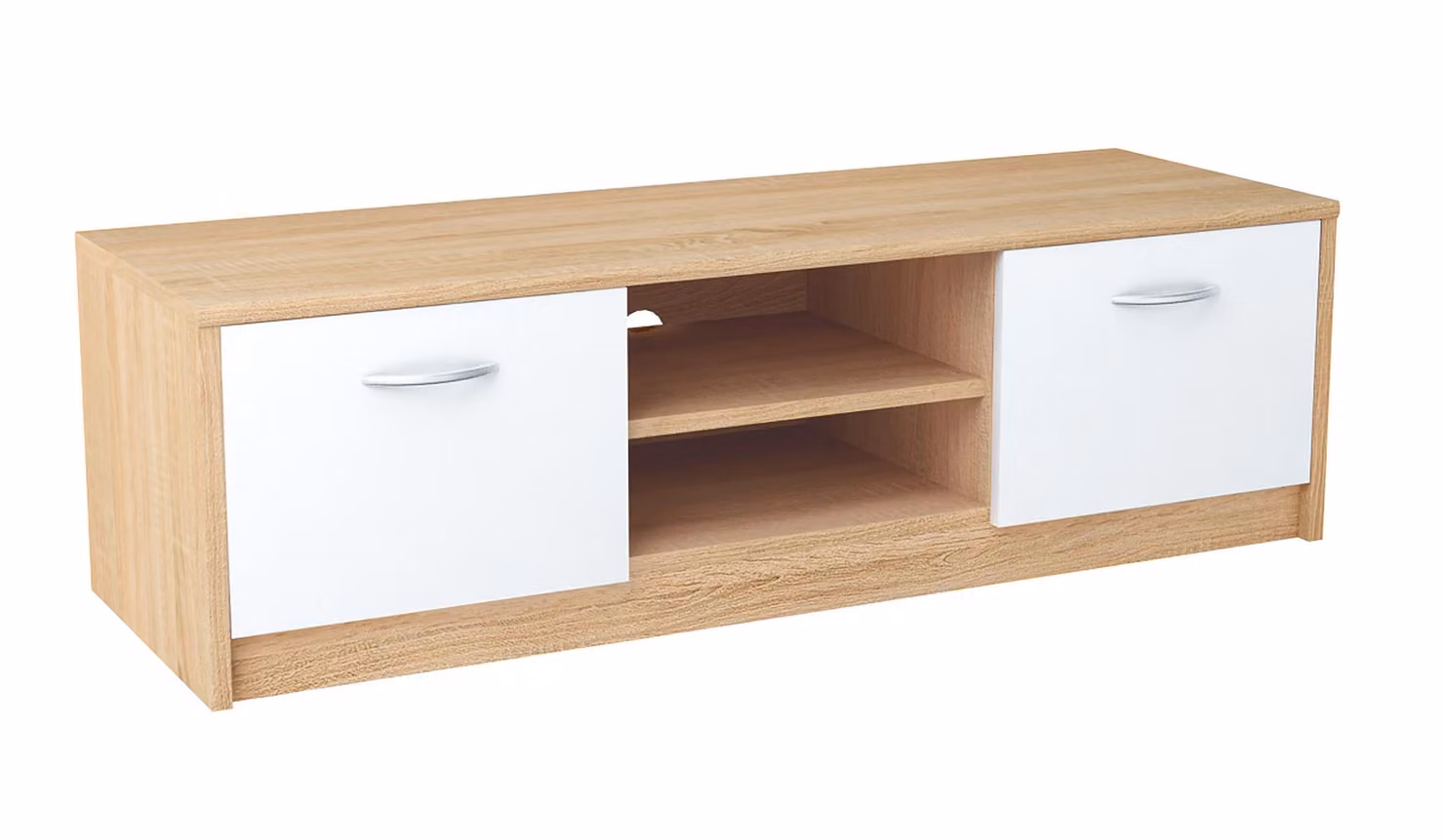 Tavolino per TV SILVIO 2 – rovere sonoma / bianco