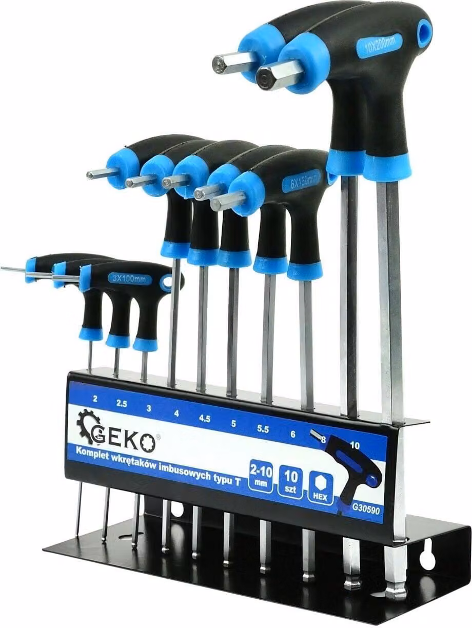 Set di chiavi a Esagono GEKO, tipo T, 2-10 mm, 10 pezzi G30590
