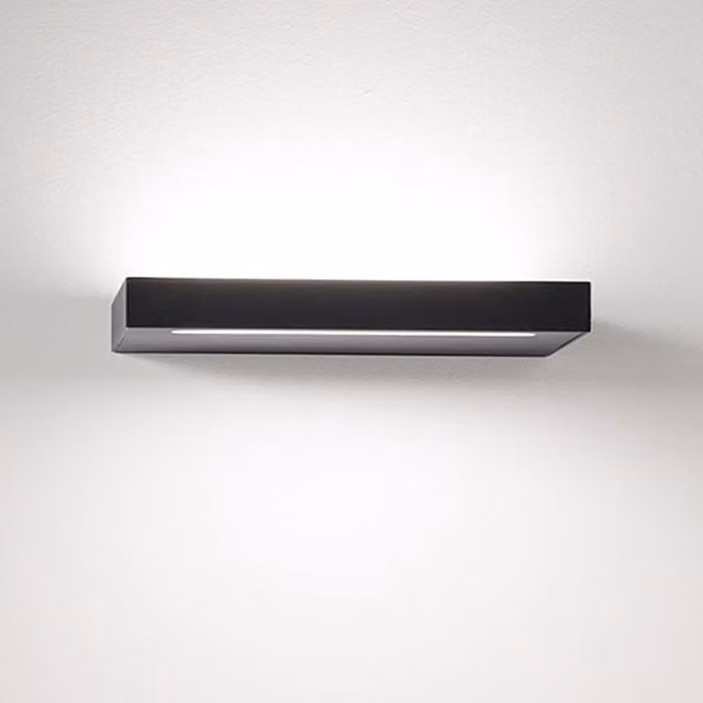 Applique Moderna Perenz Illumina in Alluminio e Acrilico Nero con LED 18W 3000K Luce Bianca Calda