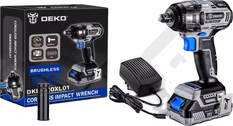 Avvitatore a impatto senza spazzole a batteria 20 V MAX, coppia 350 Nm, struttura leggera, SET1