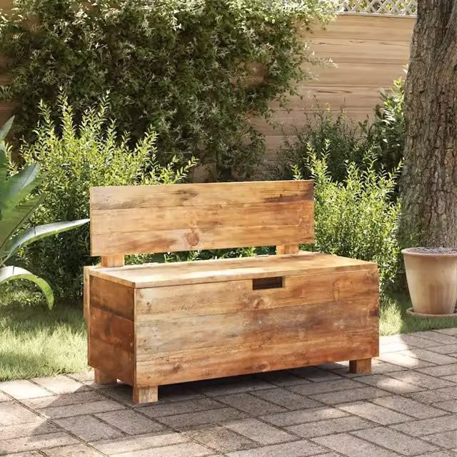 Panca-Sgabello in Legno Massello di Mogano 86x40x60 cm