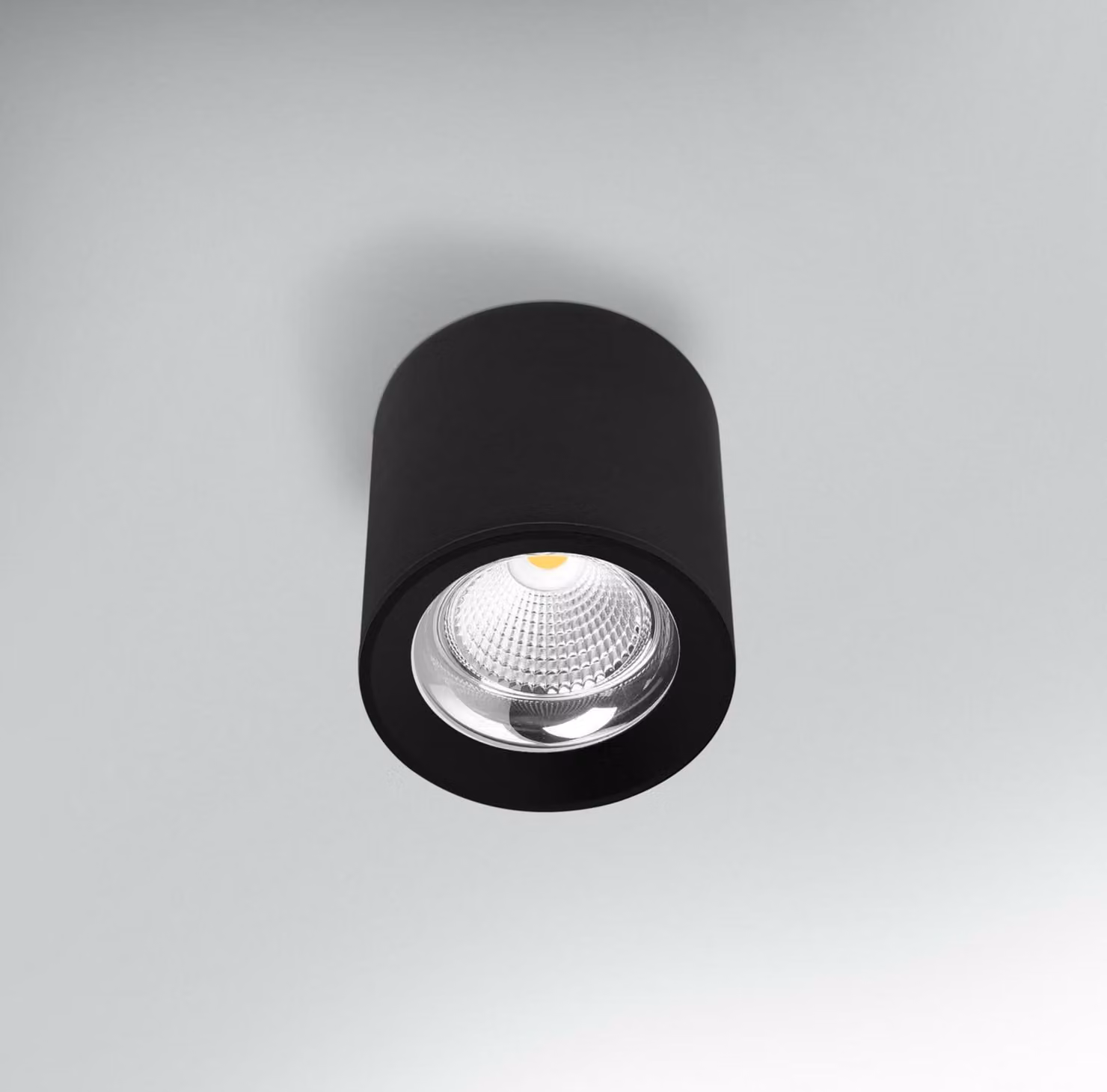 Plafoniera a LED CENTURY RONDO nera, diametro 90 x 90 mm, 10 W, 230 V, 3000 K, 45°, grado di protezione IP20