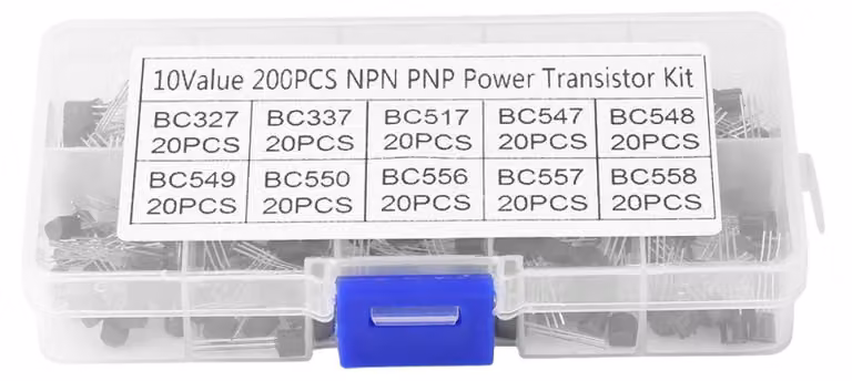 Kit di 200 transistor NPN e PNP, tipo TO-92, con 10 valori diversi