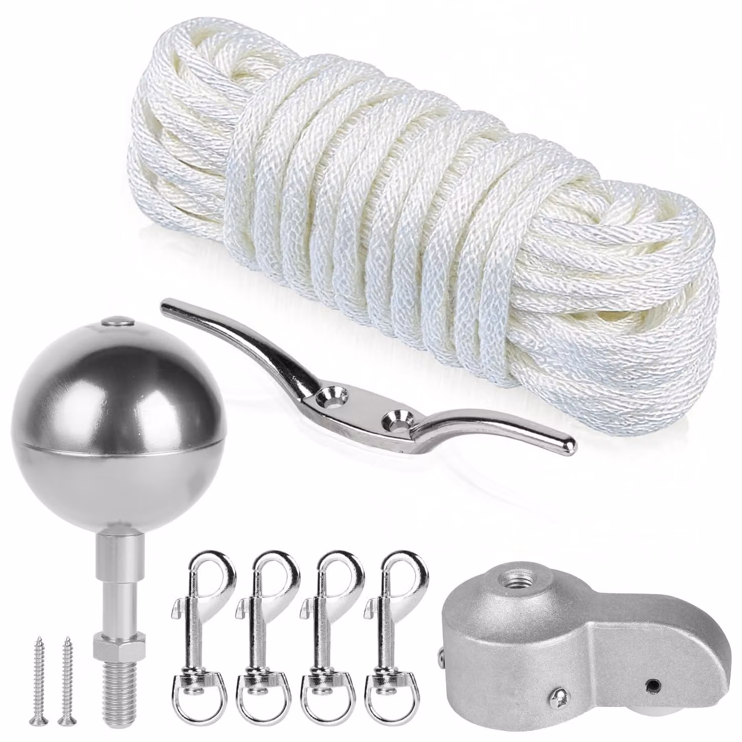 Kit di accessori per bandiera, kit di riparazione, argento