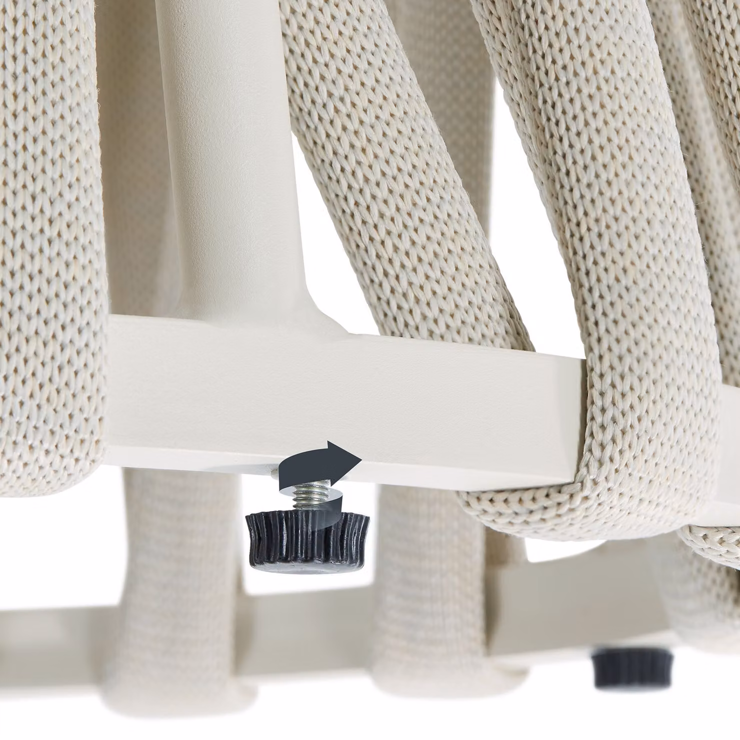 Set da giardino Lugano tectake con design intrecciato, struttura in alluminio verniciato e piano in vetro, colore beige – 1