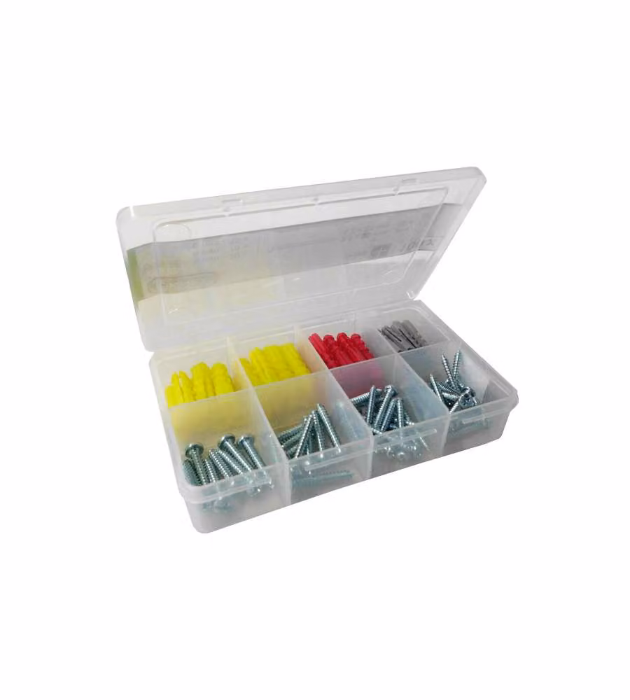 Assortimento ganci e tasselli 100 pz.