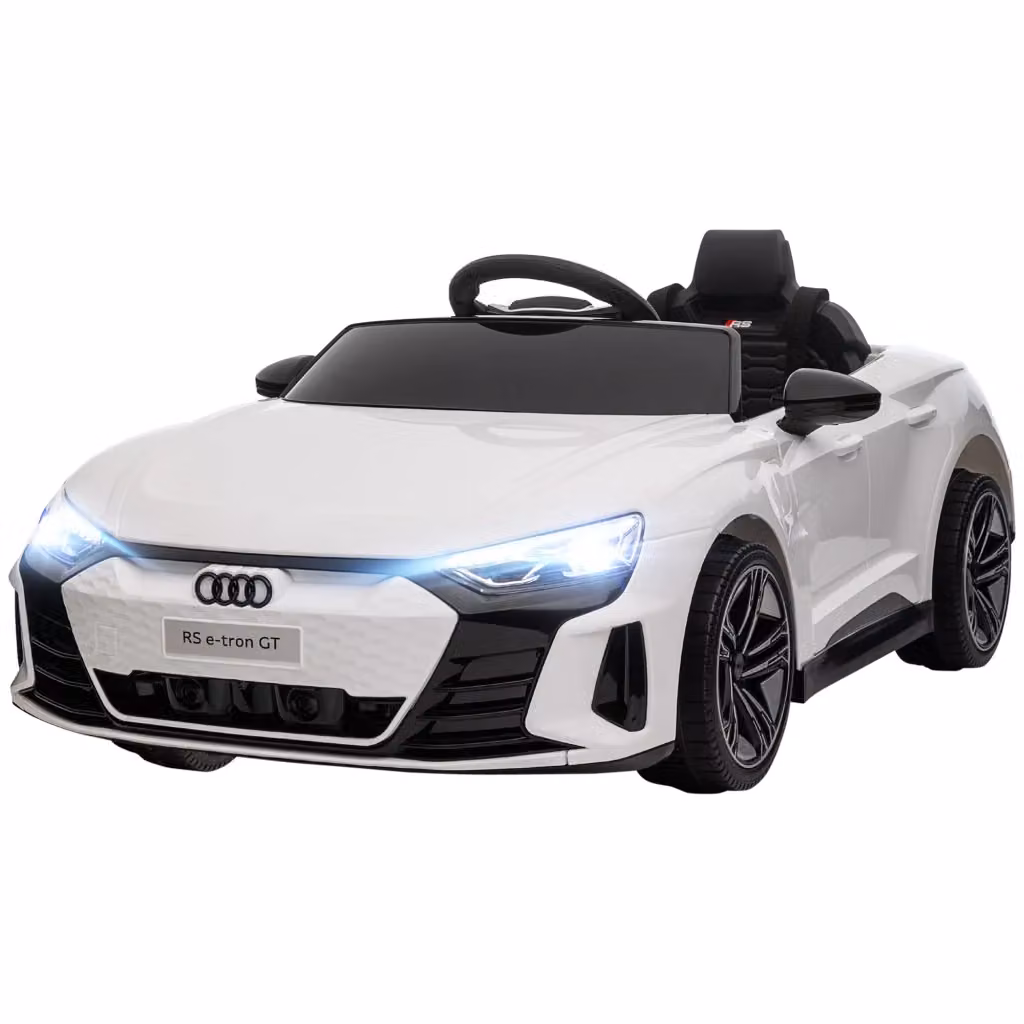Auto elettrica per bambini Minimal bianca con batteria ricaricabile e funzioni luci e suoni – 2