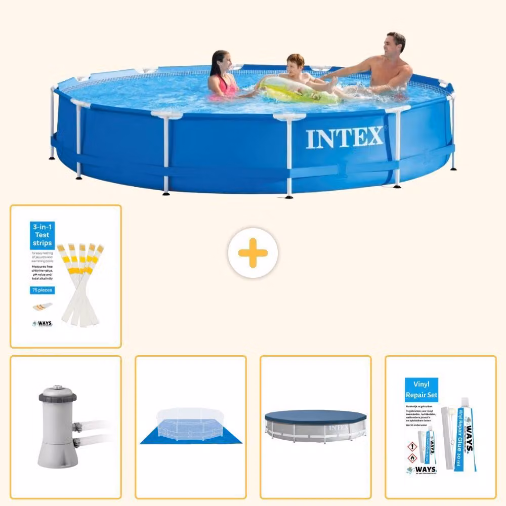 Piscina fuori terra a struttura - 366x76 cm - 6 pezzi - Modello S22467
