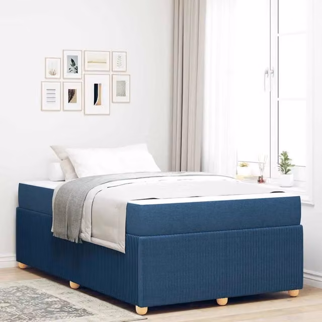 Struttura del letto Blu 120 x 190 cm Tessuto 3398372