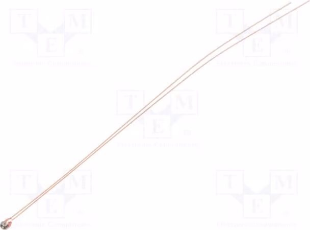 1 x Termistore NTC a montaggio traversa, temperatura di esercizio -40 ÷ 300°C, resistenza 100 kΩ, coefficiente di temperatura 4066 K, tolleranza 1%, modello TT2-100KC3H-7, per applicazioni di misurazione della temperatura