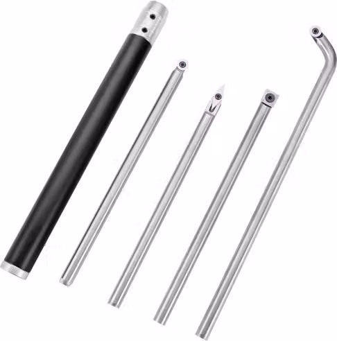 Set di 4 Utensili per Tornitura in Metallo Duro VEVOR in Acciaio, Colore Argento