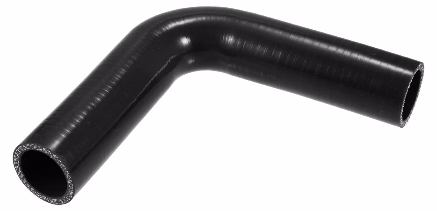 Tubo in silicone a 90 gradi - Raccordo universale - Diametro interno 32 mm - Nero - Resistente agli urti - Materiale durevole - Tubo per il raffreddamento