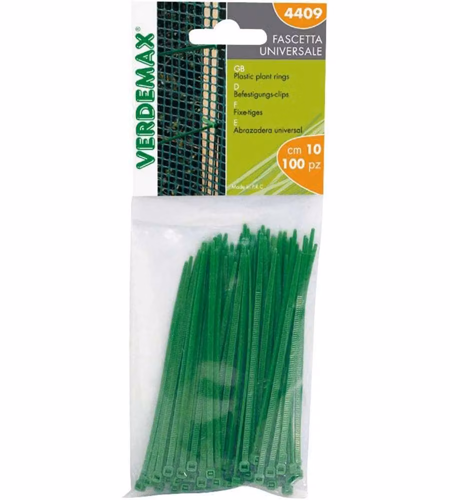 Verdemax Fascetta Universale Dentellata 100 mm Verde - 100 Pz