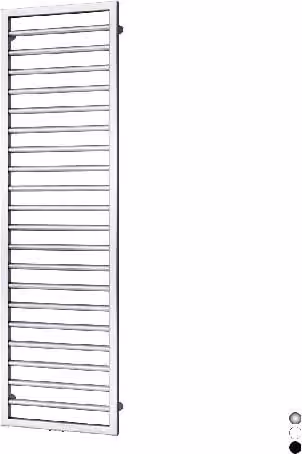 Termoarredo portasciugamani Zehnder Subway in acciaio inossidabile color argento, H: 126,1 cm, L: 45 cm