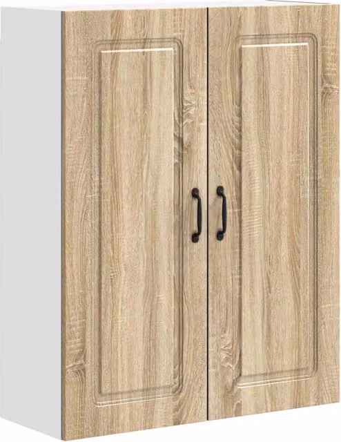 Mobile da cucina e soggiorno moderno HELLOSHOP26 in legno di rovere color marrone L: 80 cm, P: 31 cm, H: 100 cm