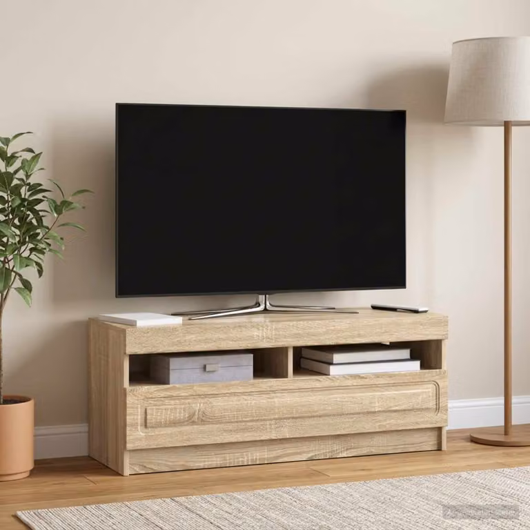 Mobile TV LED vidaXL in legno ingegnerizzato Rovere Sonoma, Marrone