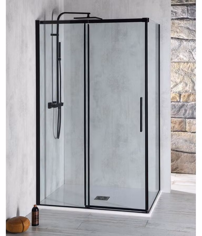 ALTIS LINE BLACK Cabina doccia rettangolare 1100x800 mm, versione L/R
