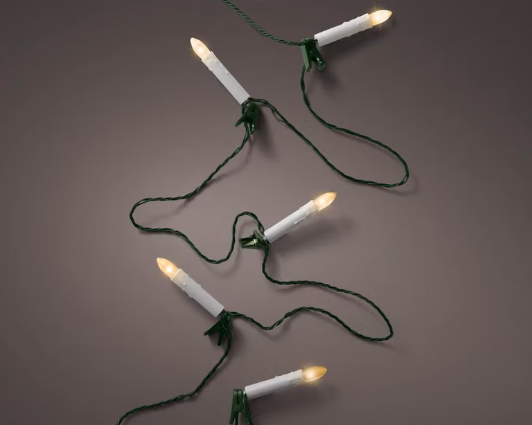 Catena luminosa a LED per candele - 30 LED - 11,6 m - Illuminazione natalizia