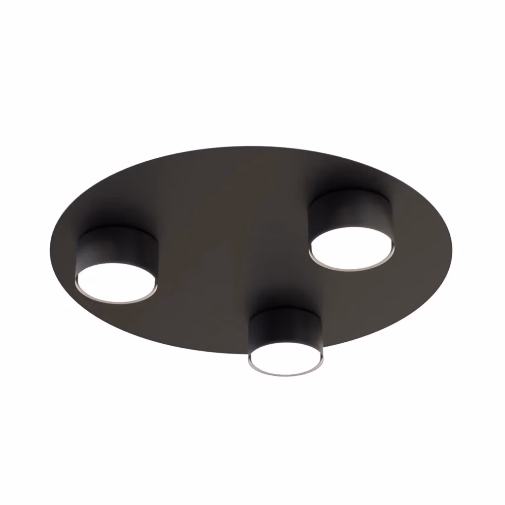 Plafoniera Moderna Opis Luceart-Classic in Acciaio Nero con 3 Luci GX53 – 2
