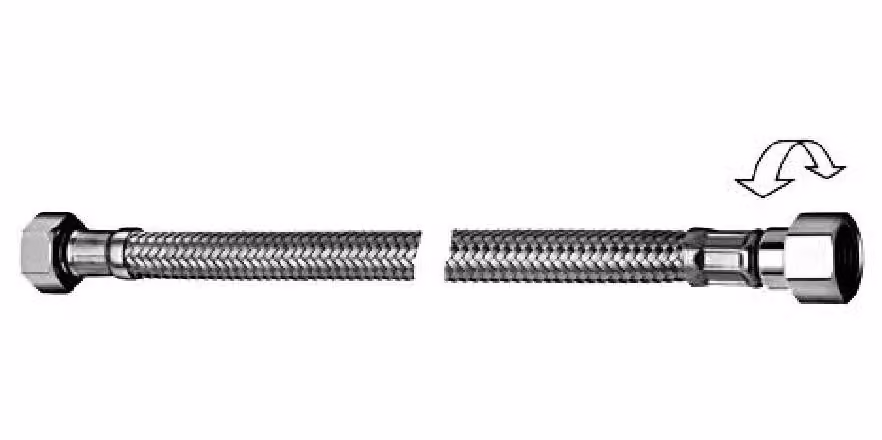 Tubo flessibile Clean-Flex S, girevole 3/8 di pollice OD, 3/8 di pollice OD, L:300, cromo