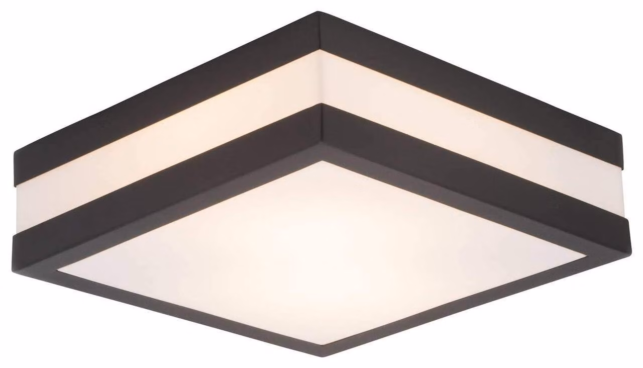 Lampada da esterno, da soffitto o da parete, attacco E27, 11W, acciaio inossidabile/plastica, colore antracite