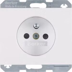 Berker 6768757009 Presa con polo di protezione, bianco polare, lucida Berker K.1
