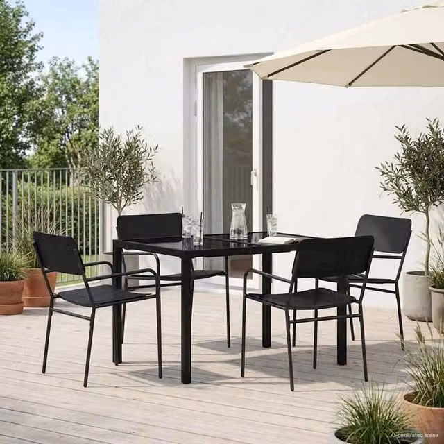 Set Mobili da Esterno 5 pz Antracite Acciaio 3422871