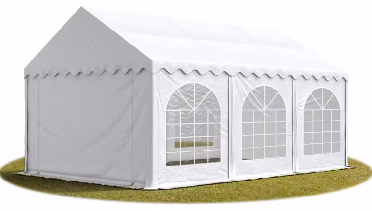 TOOLPORT 3x6 mTendone per feste PREMIUM PVC bianco 100% impermeabile Tendone da esterno Tenda party