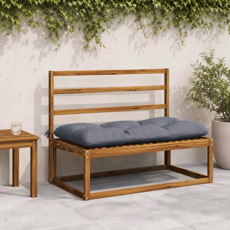 Set di 2 cuscini per panchina vidaXL VIANEN in poliestere blu con imbottitura in schiuma, resistenti ai raggi UV e con rivestimento lavabile