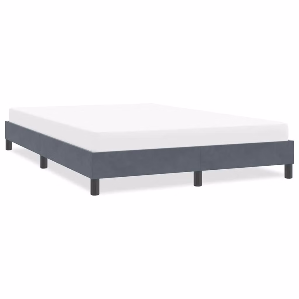 vidaXL Giroletto in Velluto Grigio con Doghe in Legno L/P/H: 200 x 163 x 223 cm