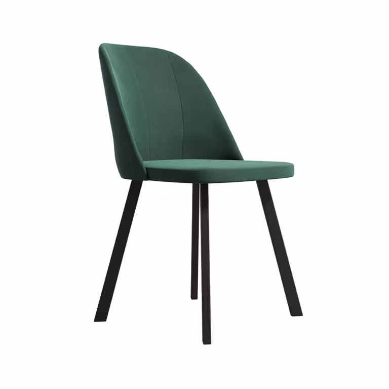Sedia da pranzo IPEKA metallo nero / verde