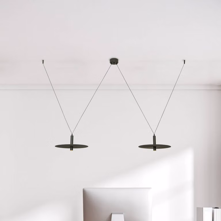 Zambelis Lampada a sospensione 23227, Nero, Soggiorno / Sala da pranzo, Alluminio, Moderno, Lampada a sospensione