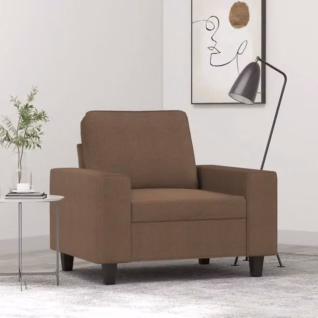 Poltrona Marrone 60 cm in Tessuto 359378