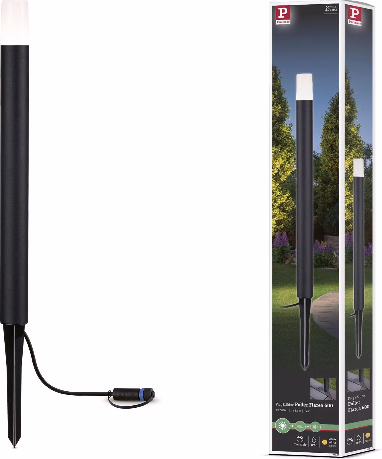 Paulmann Plug & Shine Luce di dissuasione a LED Flarea luce singola