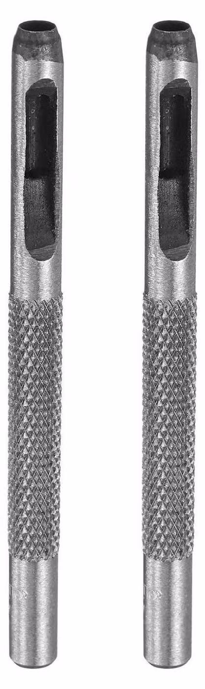 Set di due punzoni a foro circolare, Acciaio al carbonio, 4 mm, marca Lochstanzer