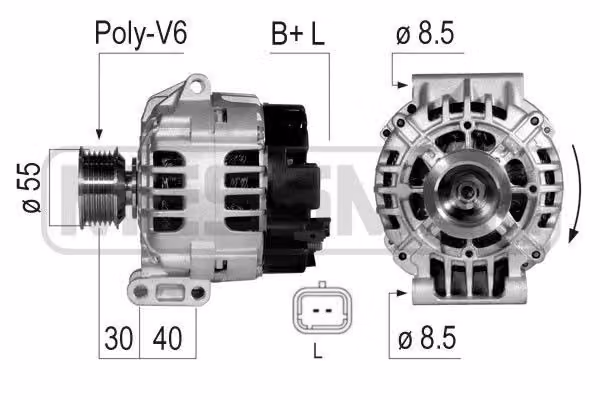 ERA 210051A Alternatore LiMa 98A 14V per RENAULT SCÉNIC II (JM0/1), MEGANE II Coupé-Cabriolet (EM0/1), MEGANE II Station Wagon (KM0/1), MEGANE II