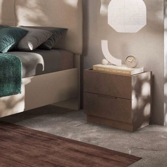 Comodino Mustella EFFEZETA ITALIA con 2 cassetti colore bronzo
