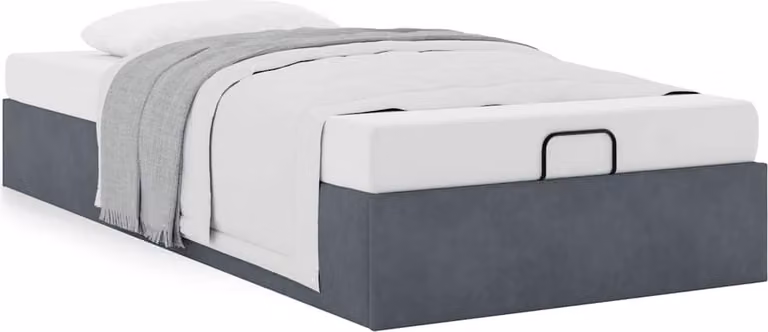 Struttura Letto Pouf Senza Materasso 80x200 cm Velluto