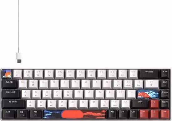 Tastiera Meccanica Gaming Stellar con Connessione USB-C, Disponibile in Rosso, Bianco o Nero