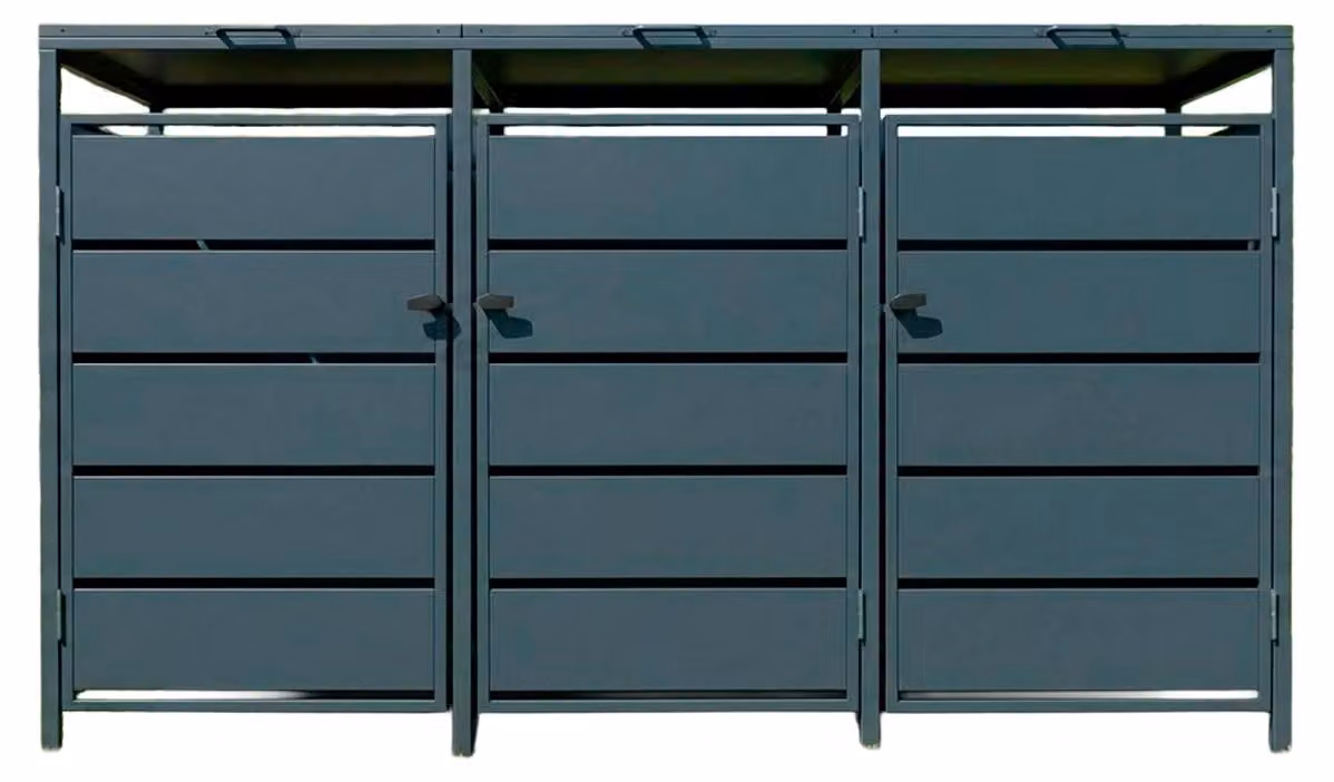 Fornorth Tettoia per bidoni della spazzatura Premium 207x82x121 cm