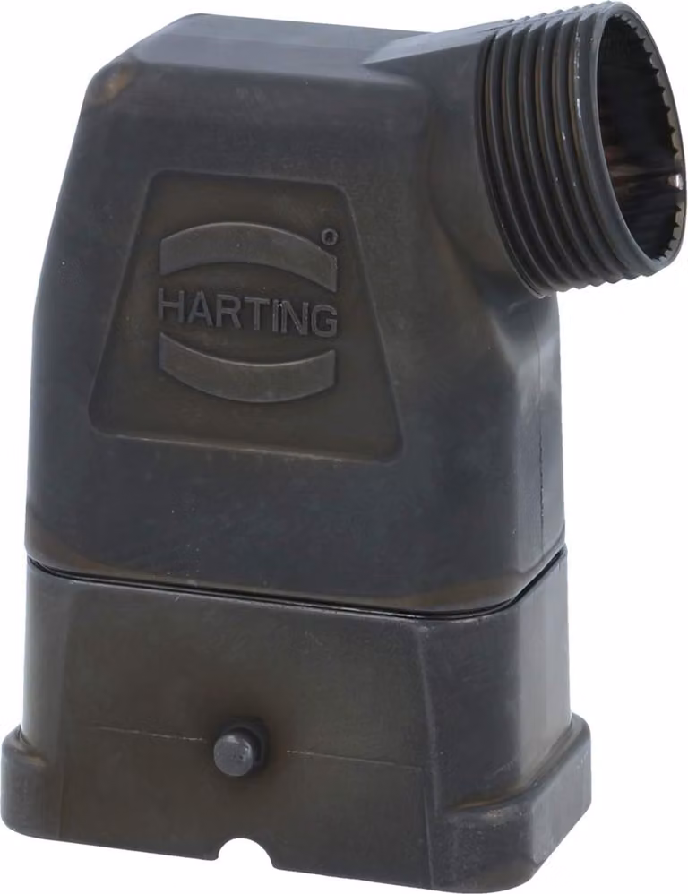 HARTING Han Q Custodia a manicotto con punto di serraggio in PE, uscita cavo laterale 1xM25, per 1 staffa (nella parte inferiore)