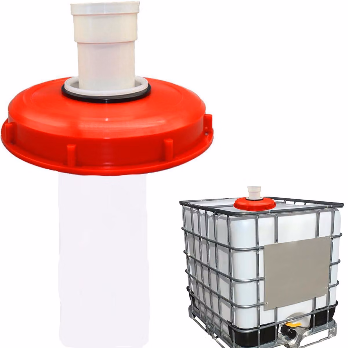 Coperchio per serbatoio IBC da 180° con filtro in nylon lavabile, adatto per serbatoi di acqua piovana da 1000 litri