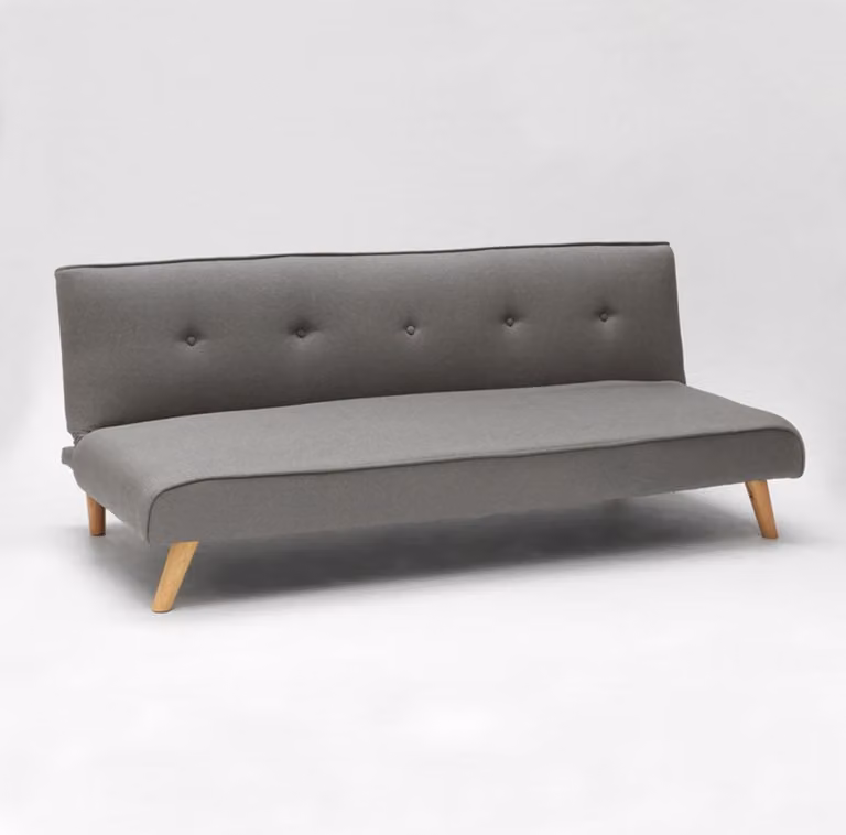 Divano letto a 2 posti in tessuto per il soggiorno Design Larimar - Grigio