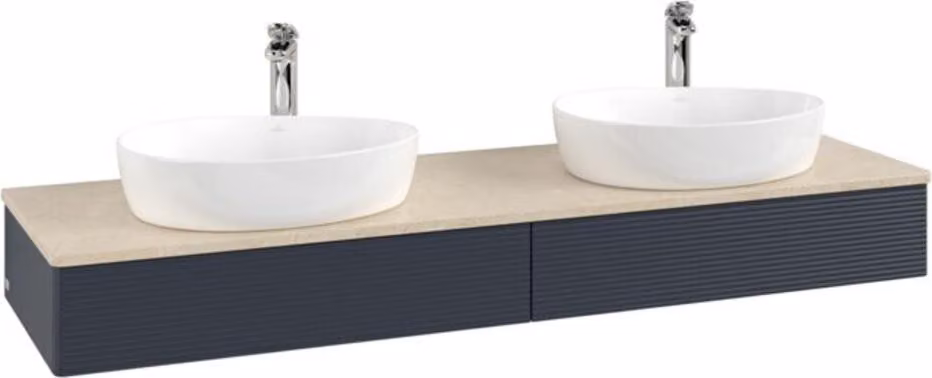 V&B Mobiletto con struttura frontale Antao 160x50cm, HL, WBP botti., md bl. m Lac