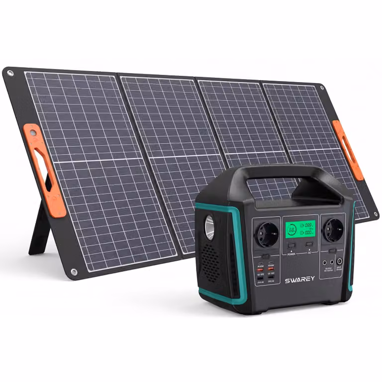 1000W(1500W di picco) Centrale elettrica Power Station 725,76Wh generatore solare caricabatterie Power Bank stoccaggio solare con 100W pannelli solari