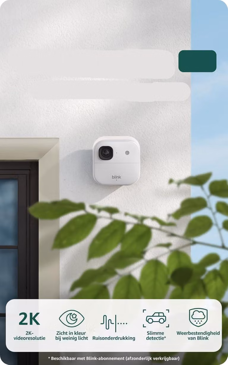 Sistema di telecamere di sicurezza – Telecamera esterna wireless – Kit da 3 pezzi – Risoluzione 2K – Autonomia della batteria di 2 anni